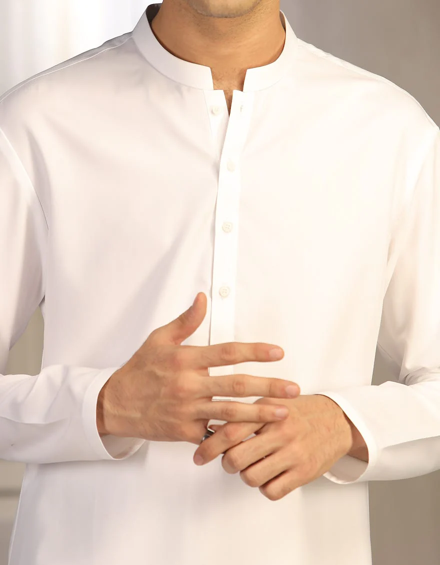 WHITE BLENDED KAMEEZ SHALWAR | JTKS-A-40223-R10-AP/S24/JJ9251-PN - Image 3