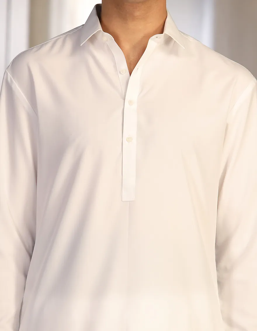 WHITE BLENDED KAMEEZ SHALWAR | JTKS-A-40224-R10-AP/S24/JJ9251-PN - Image 3