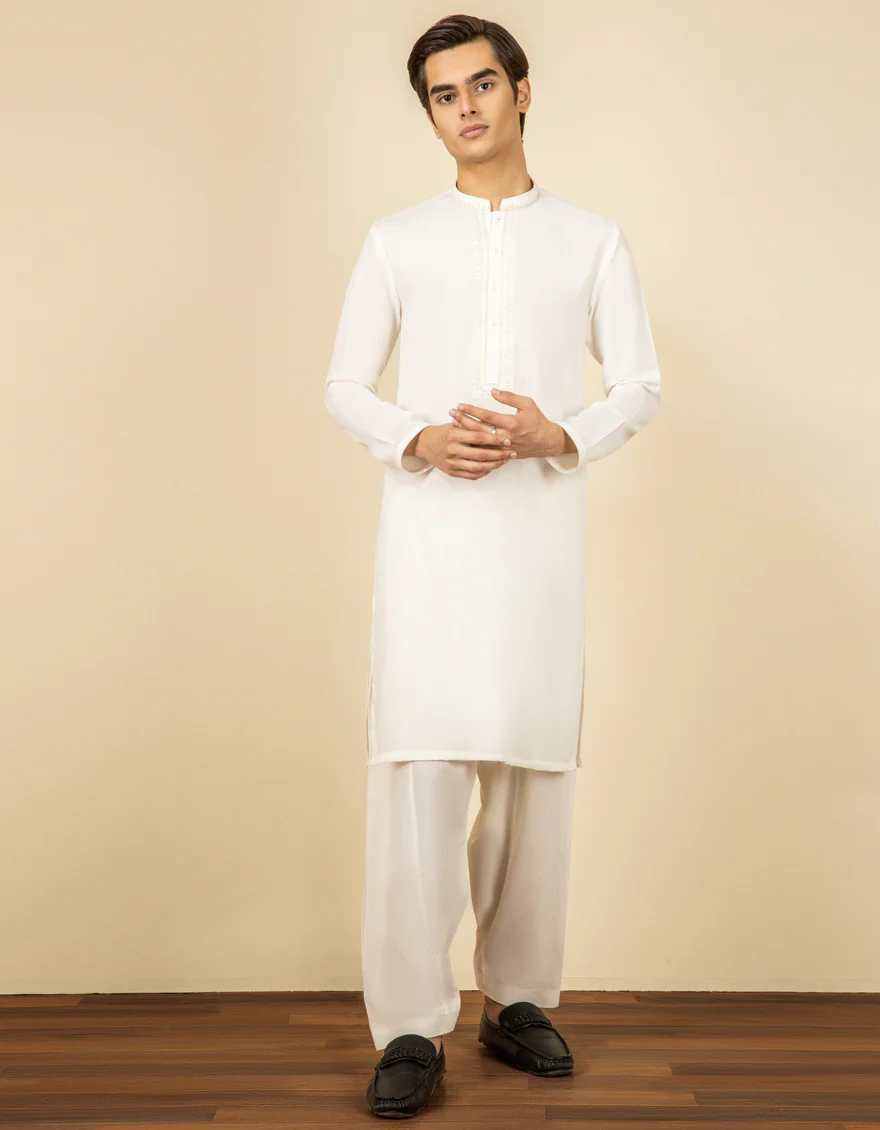 OFF WHITE BLENDED KAMEEZ SHALWAR | JTKS-A-US-41178/S22/JJ7568-FL