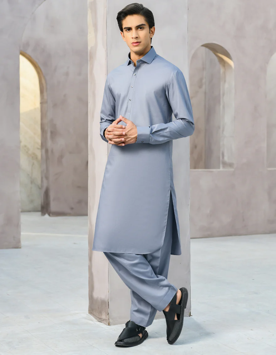 GREY COTTON KAMEEZ SHALWAR | JTKS-S-US-35905/S22/JJ8132-PN
