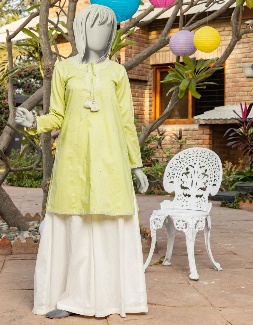 GREEN LAWN KURTI | JYGK-S-JTS-25-4011 FB/RANGKARI-1