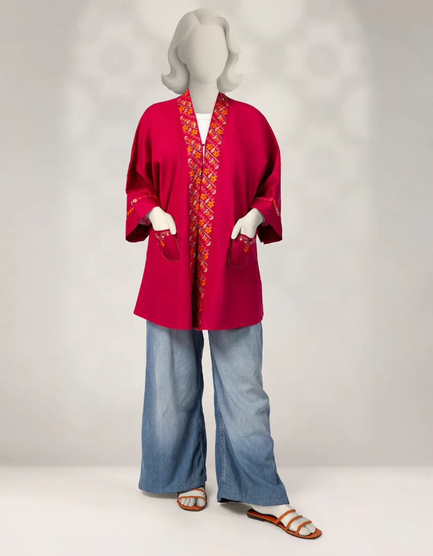 PINK KHADDAR KURTI | JYGK-W-JTS-25-4110 FB/SHAKET-2