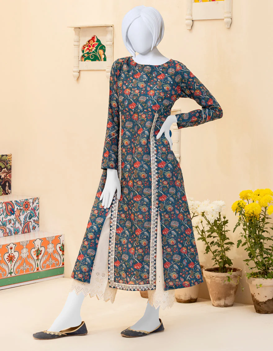 BLUE ZARI KURTI | JYGK-YGKL-S-US-117-22 FB/CASIMER