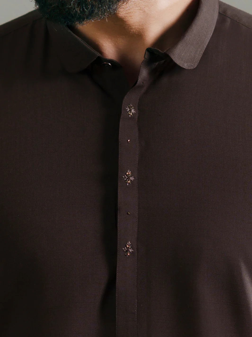 BROWN KAMEEZ SHALWAR | AL-KS-3343/AM-15087B - Image 4