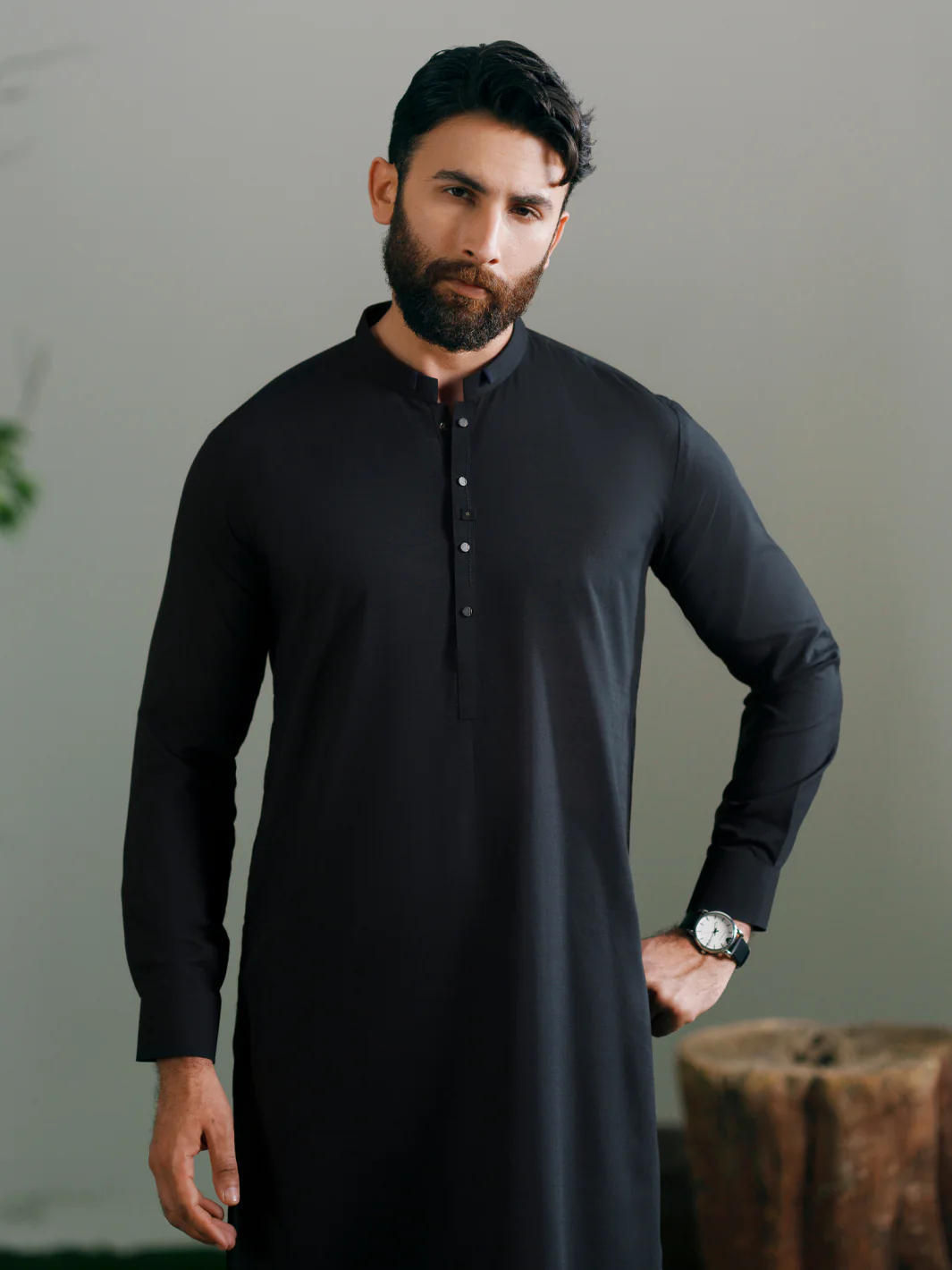BLACK KAMEEZ SHALWAR | AL-KS-3345/AM-15087D - Image 2