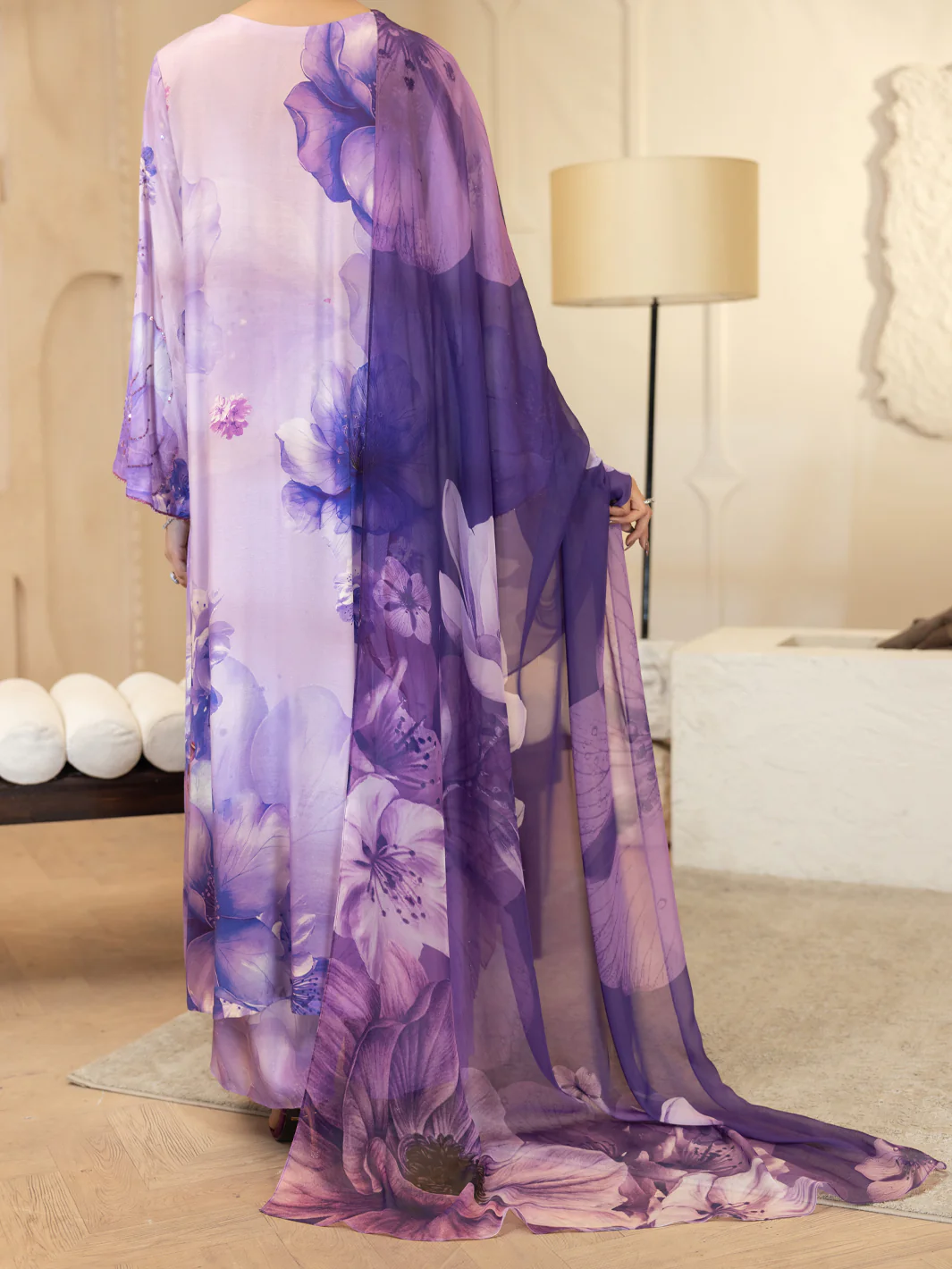 PURPLE THAI SILK 3PC STITCHED | ALP-3PS-2373/S FB-2373A - Image 3