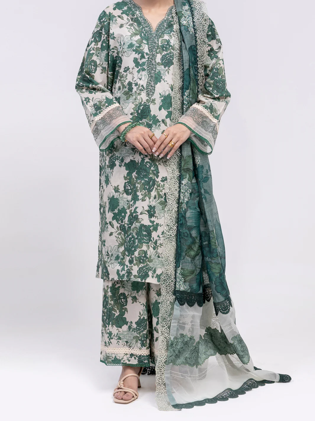 GREEN LAWN 3PC UNSTITCHED | ALP-3PS-2444 FB-2444A