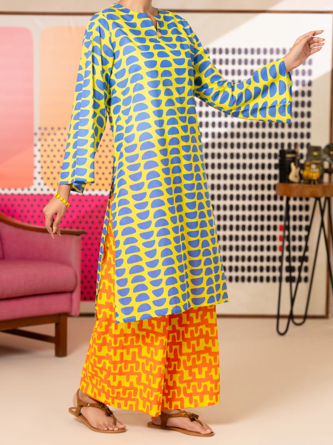 LIME GREEN COTTON KURTI | ALP-SLK-2810/FB-2810A - Image 5