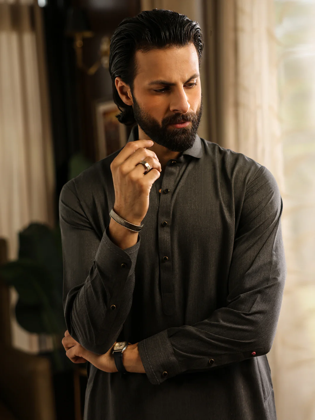 GREY KAMEEZ SHALWAR | ALWA-KS-626/AM-15085C - Image 5