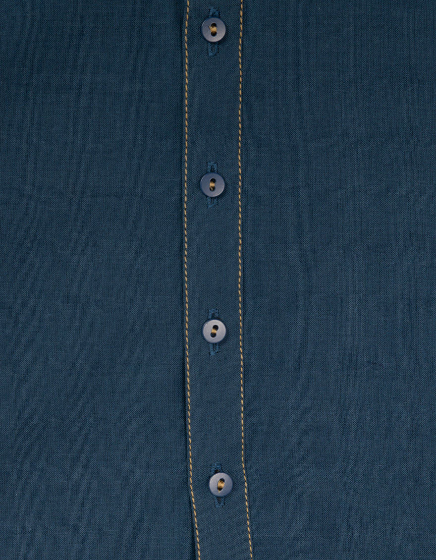 BLUE COTTON KURTA | JCK-A-39669/S26/JJ12015-PN - Image 2