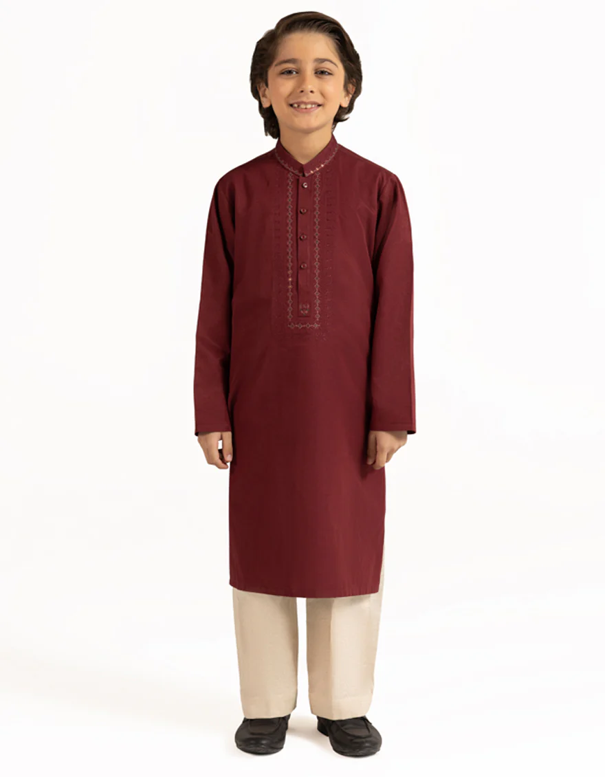 MAROON COTTON KURTA | JCK-A-42001/S26/JJ10610-SF