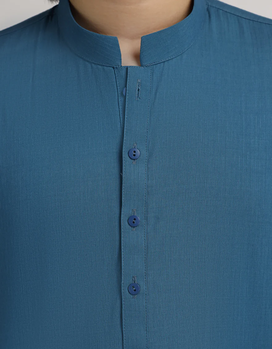TEAL BLUE KURTA | JCK-A-90591/S26/JJ10951-PN - Image 3