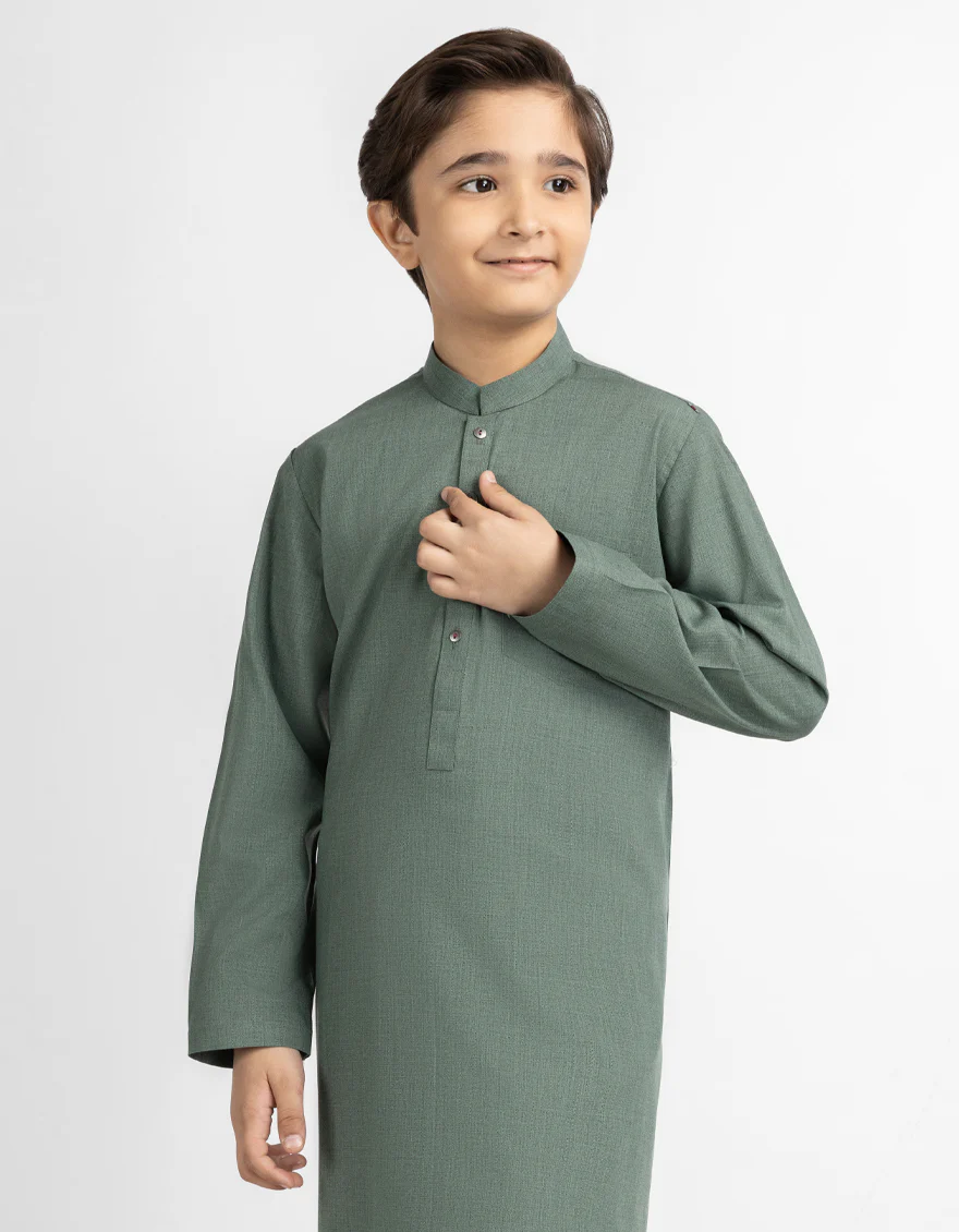 ARMY GREEN KURTA TROUSERS | JCKP-A-42148/S26/JJ10749-CL - Image 2