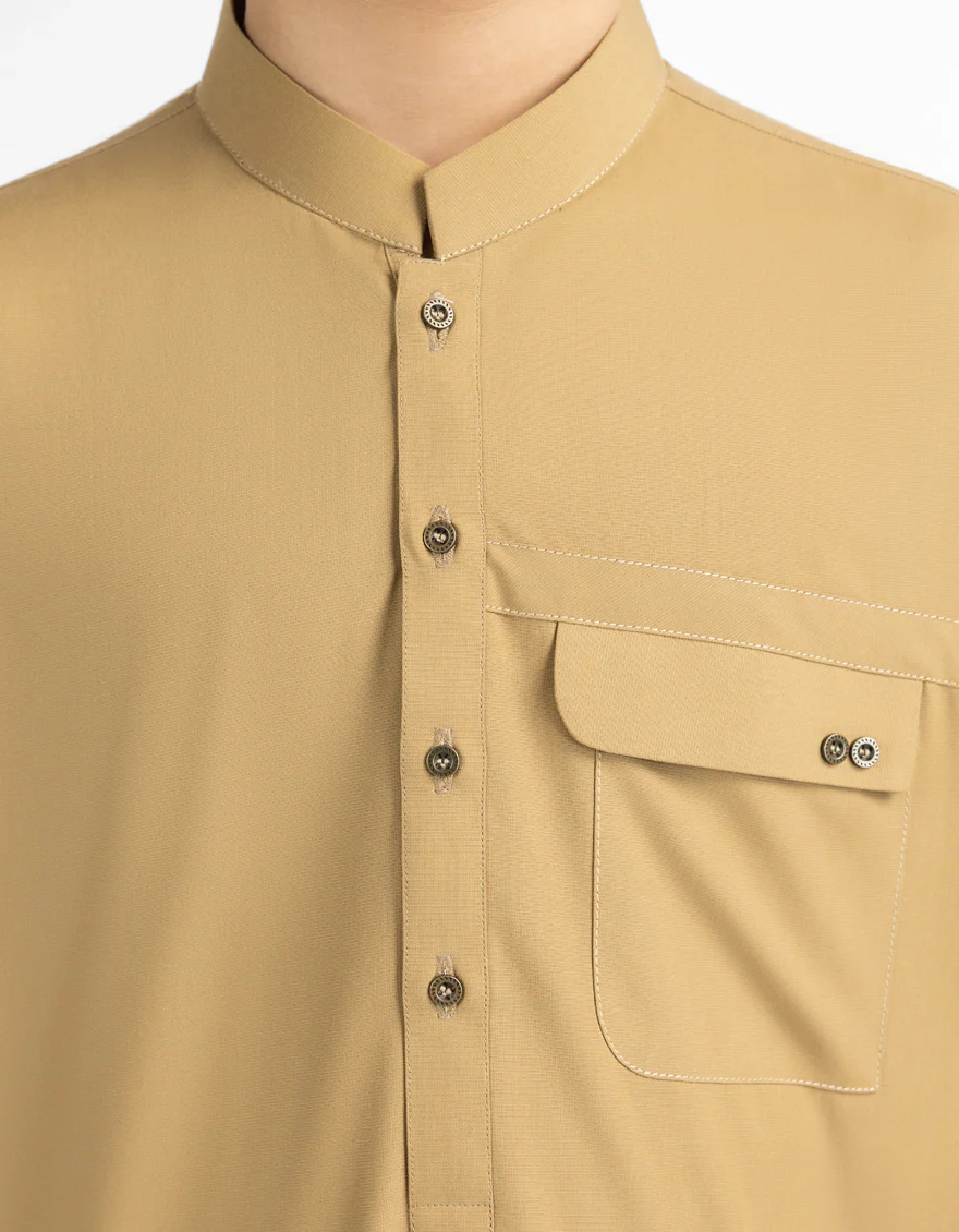 CAMEL KURTA TROUSERS | JCKP-A-42156/S26/JJ10758-CL - Image 3