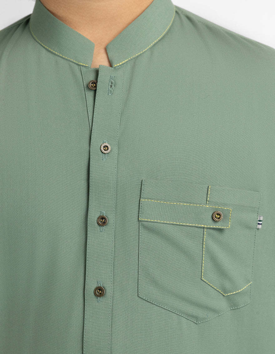 SEA GREEN KURTA TROUSERS | JCKP-A-42157/S26/JJ10758-CL - Image 3