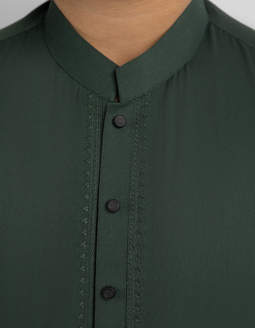 DEEP GREEN KAMEEZ SHALWAR | JCKS-A-90569/S26/JJ10661-SF - Image 3