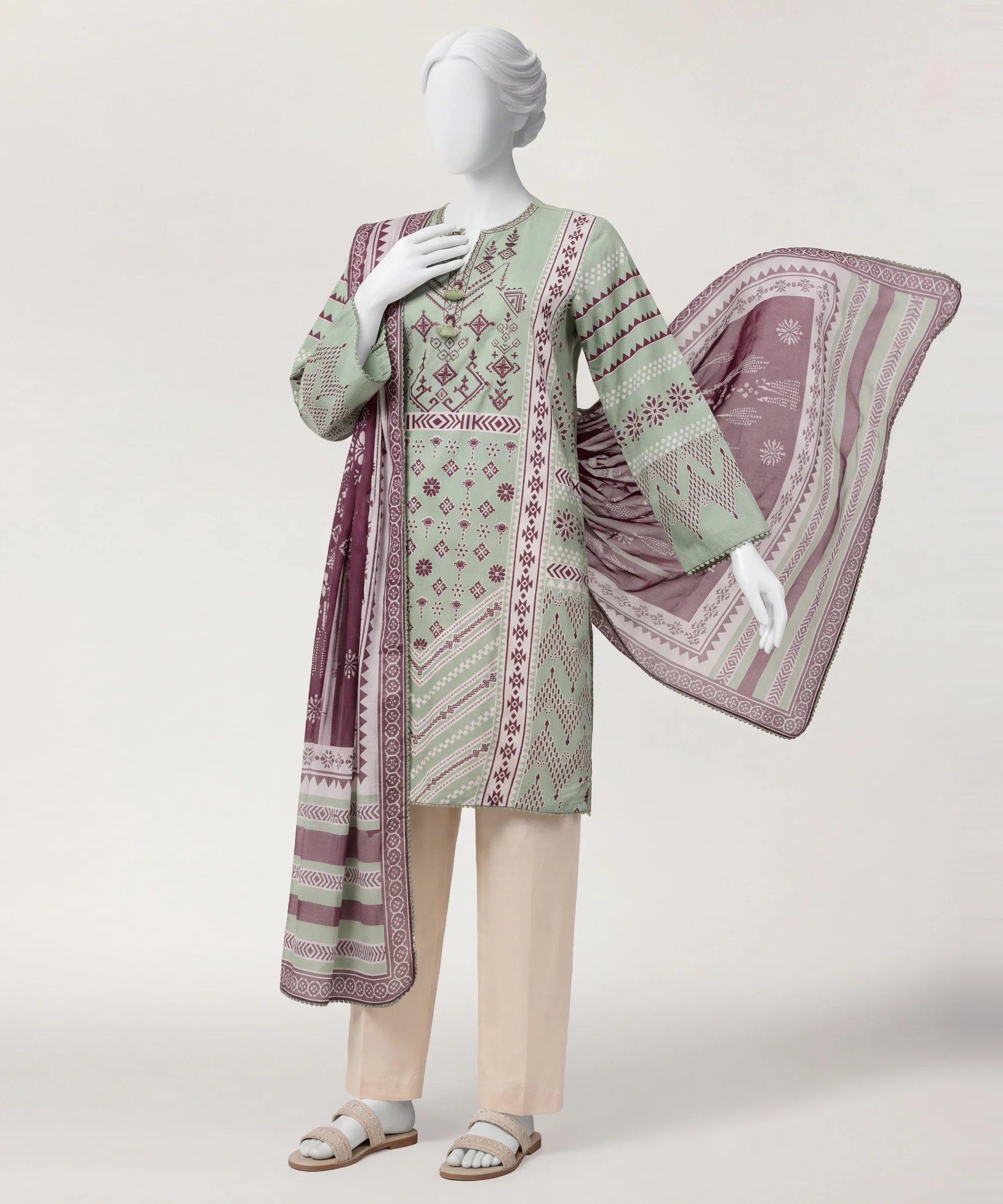 GREEN LAWN 2PC STITCHED | JDS-S-26-1339/S IKAI-MOSIACE-1 - Image 4