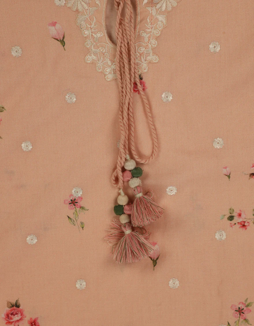 PEACH LAWN 3PC STITCHED | JGK-S-JGP-26-1695 FB/SCHIFFLI-B-02 - Image 3