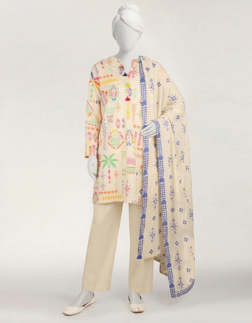 MULTICOLOR LAWN 3PC STITCHED | JGK-S-JTP-26-679 FB/POP TRIBE-03 - Image 4