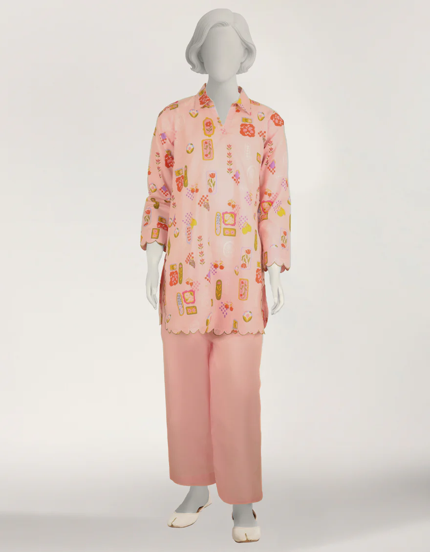 PINK LAWN 2PC STITCHED | JGK-S-JTST-26-583 FB/MOOD SWIRL-3 - Image 3