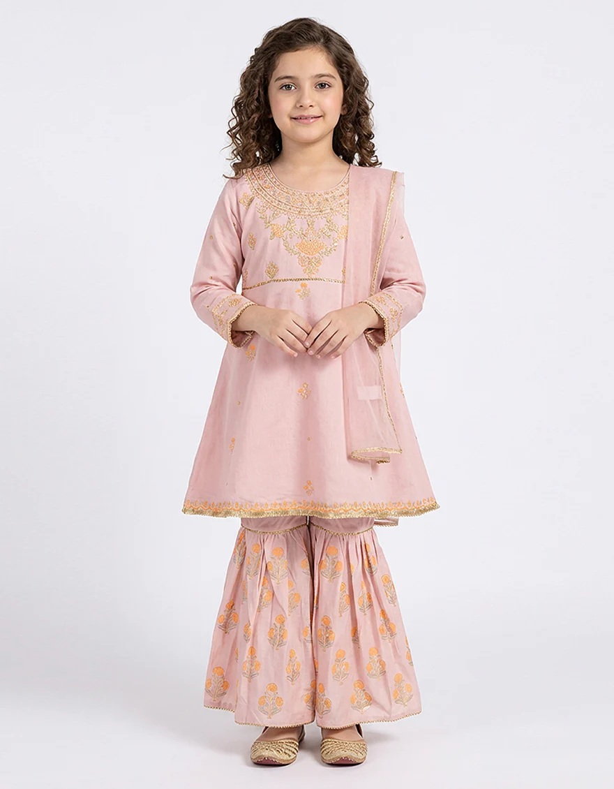 PINK COTTON SILK 3PC STITCHED | JGKL-S-JGF-26-1941 FB/SHIREEN-13
