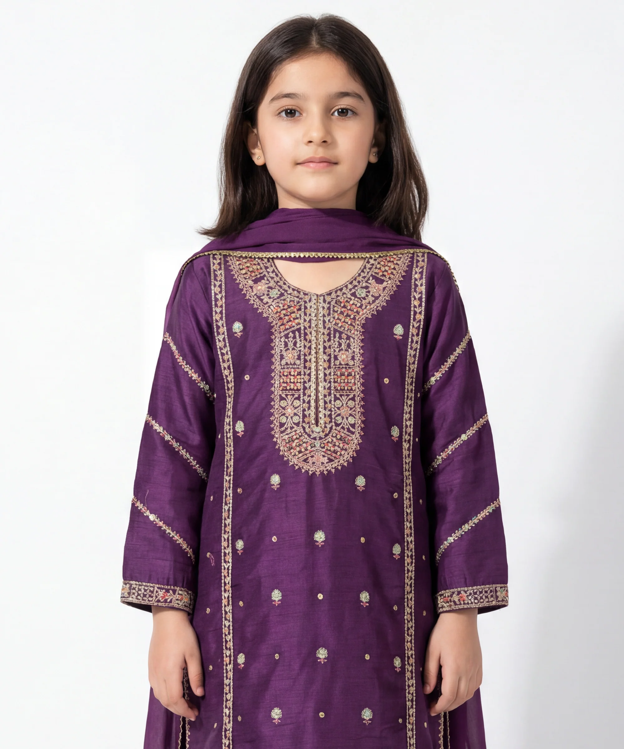 PURPLE RAW SILK 3PC STITCHED | JGKL-S-JGF-26-1950 FB/SHIREEN-05 - Image 3