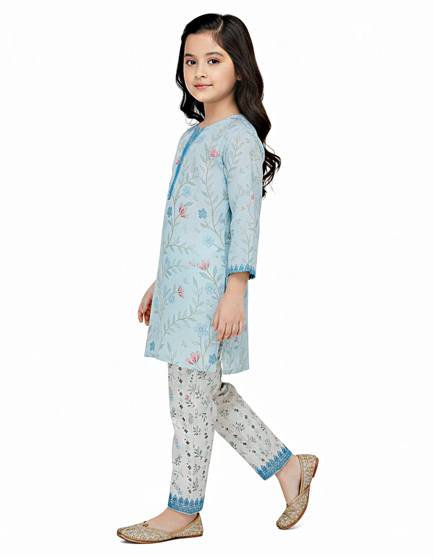 BLUE LAWN 2PC STITCHED | JGKL-S-JGST-26-5698 FB/DITSY-4 - Image 2