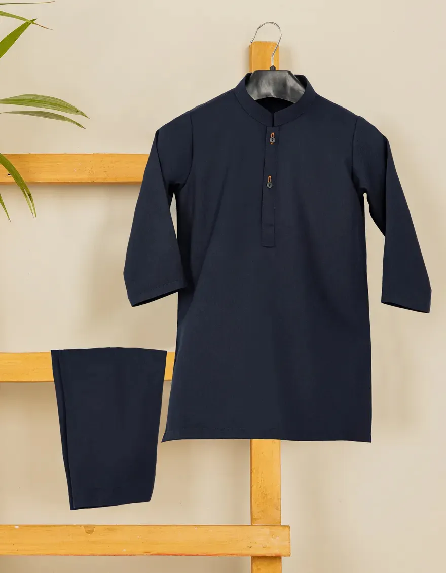 NAVY BLUE KAMEEZ SHALWAR | JJIKS-A-35833-R14-AP/S26/JJ10552-CL