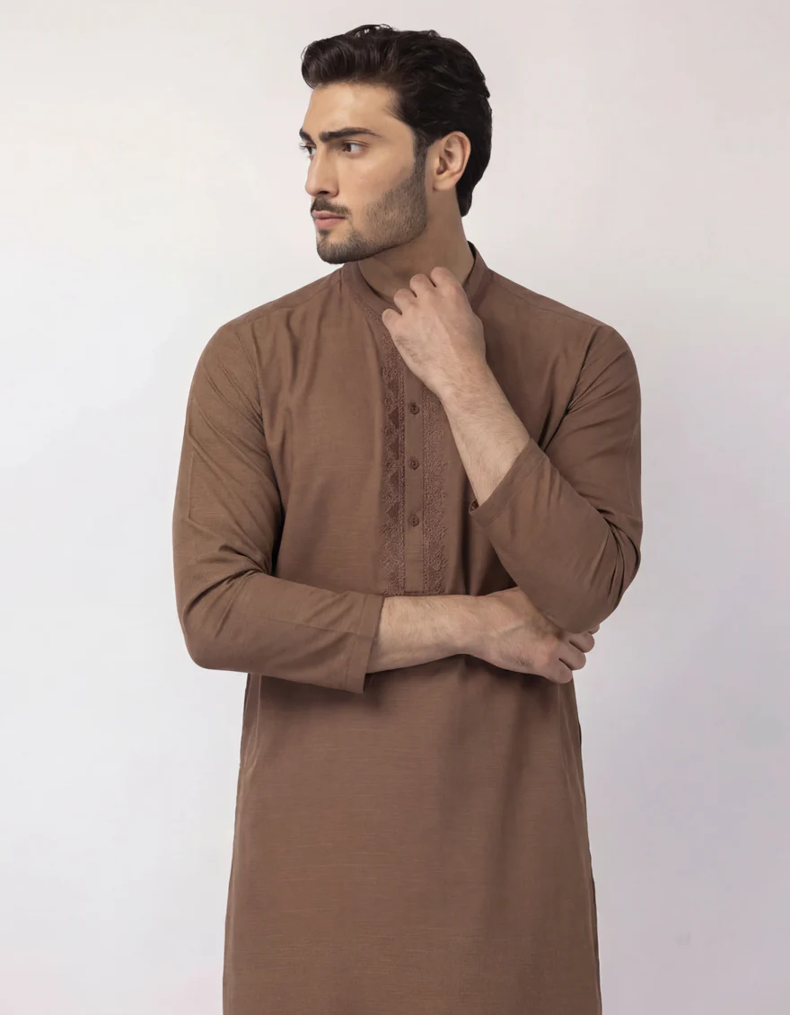 BROWN COTTON KURTA | JJK-A-50627/S26/JJ10550-CL - Image 2
