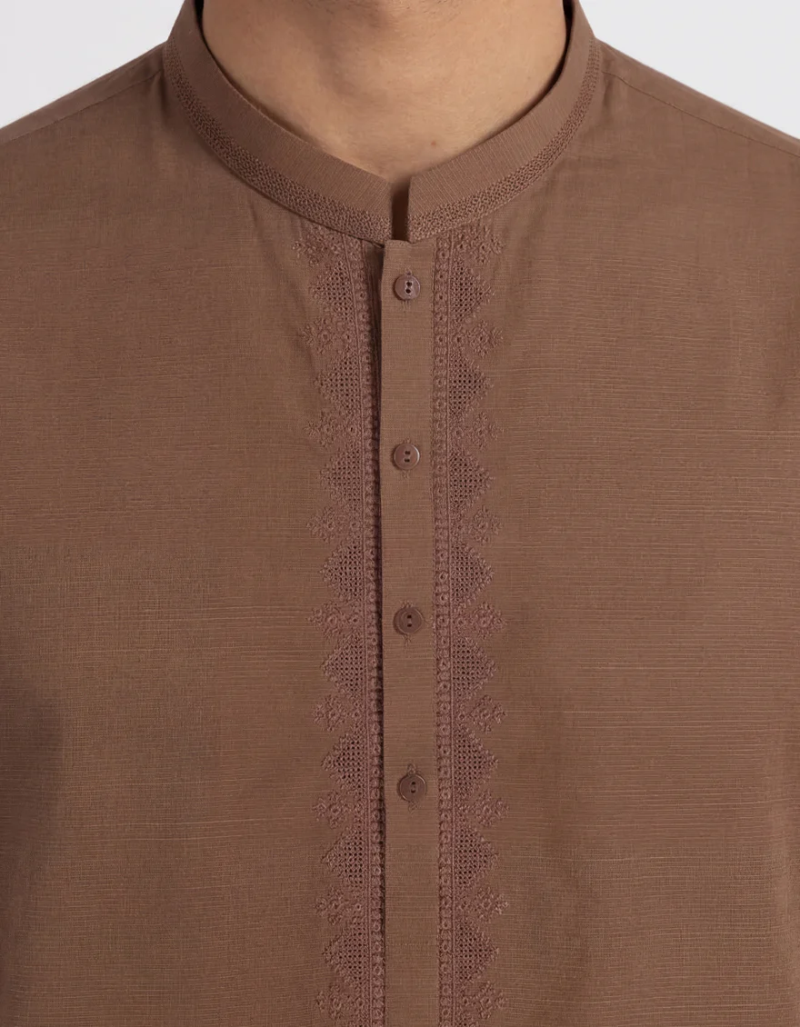 BROWN COTTON KURTA | JJK-A-50627/S26/JJ10550-CL - Image 3