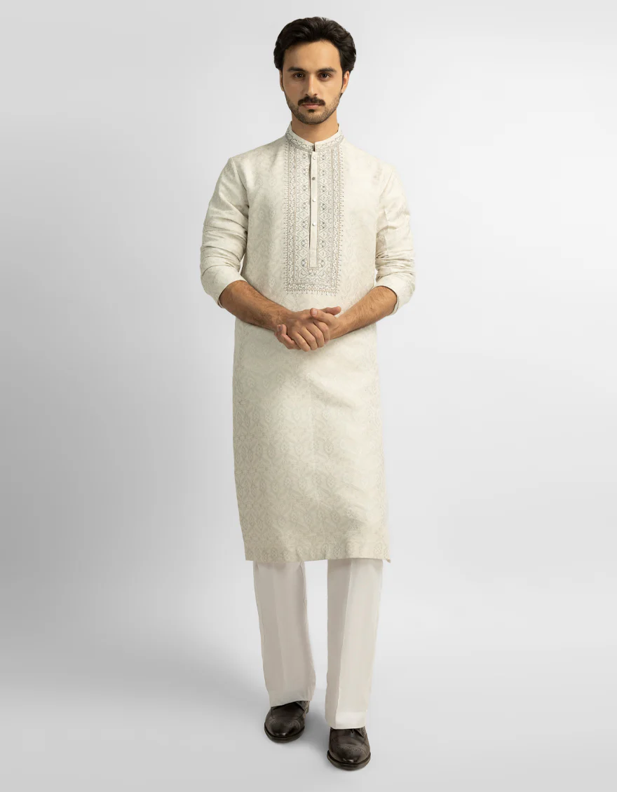 CREAM SPECIAL KURTA | JJK-SP-A-50531/S26/JJ10352-FL