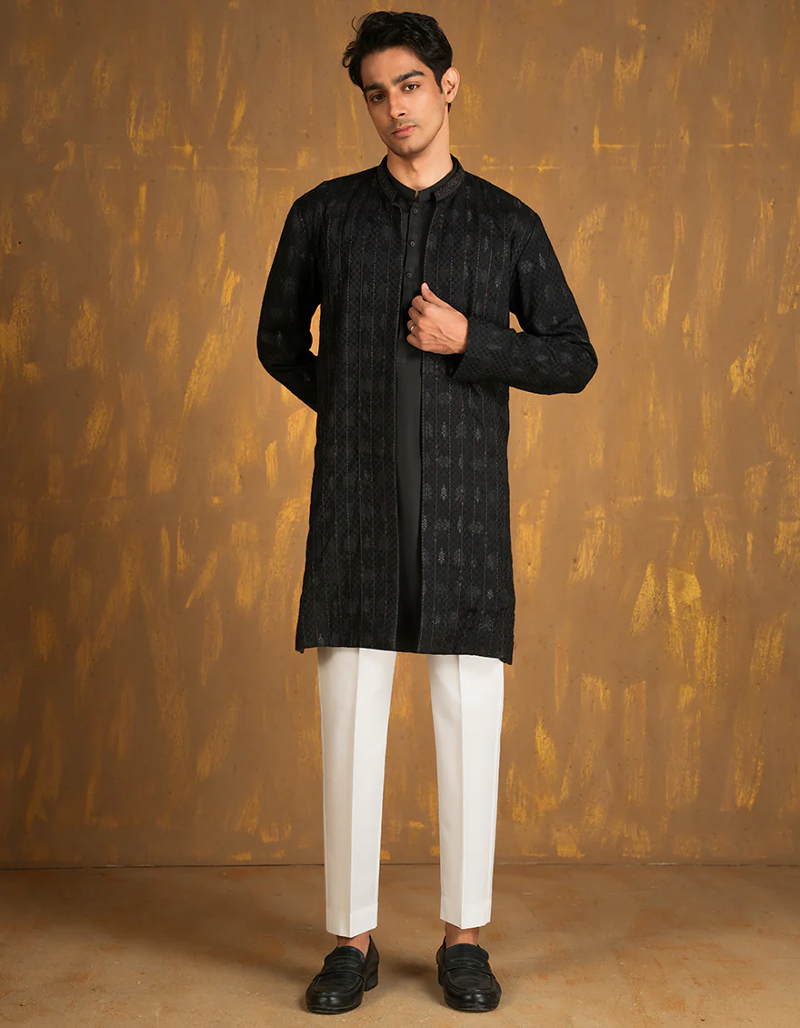 BLACK SPECIAL KURTA | JJK-SP-INR-A-45511/A24/JJ9514-FL