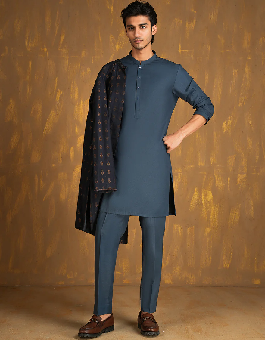 NAVY BLUE SPECIAL KURTA | JJK-SP-INR-A-45514/A24/JJ9515-FL