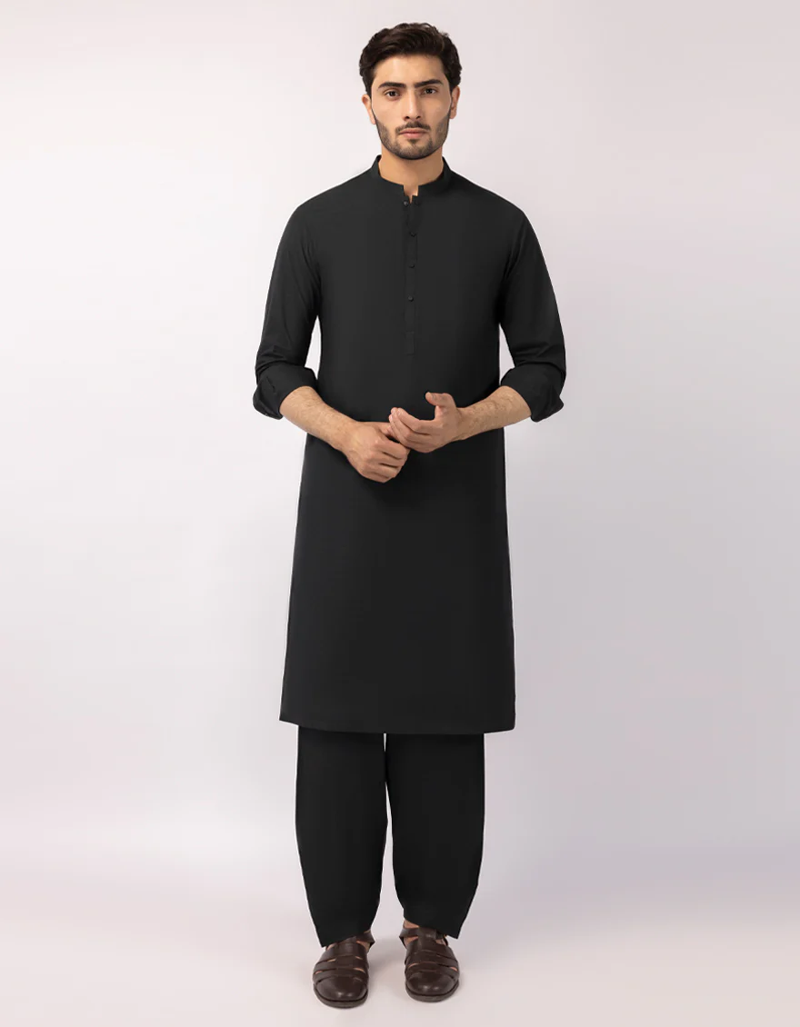 BLAK GREEN COTTON KURTA TROUSERS | JJKP-A-33829/S26/JJ10021-PN