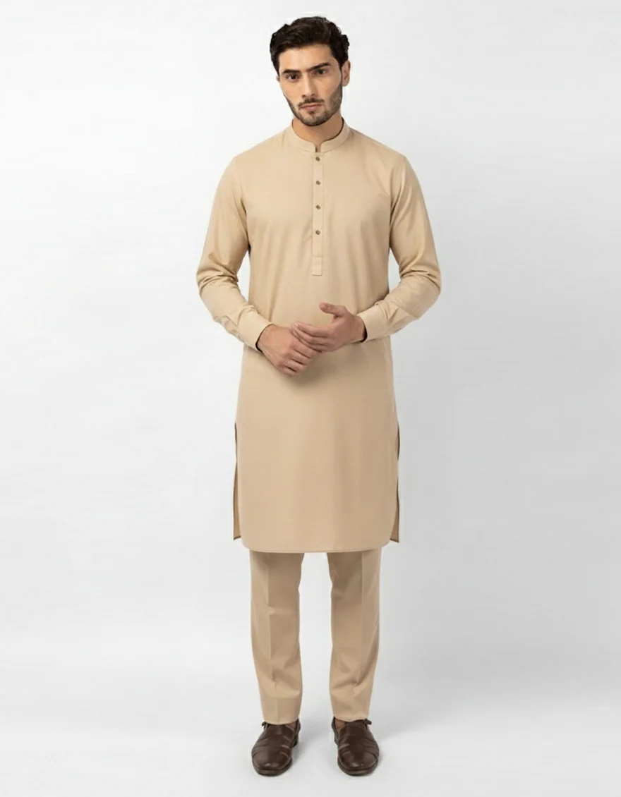 CREAM KURTA TROUSERS | JJKP-A-47593/S26/JJ10751-PN
