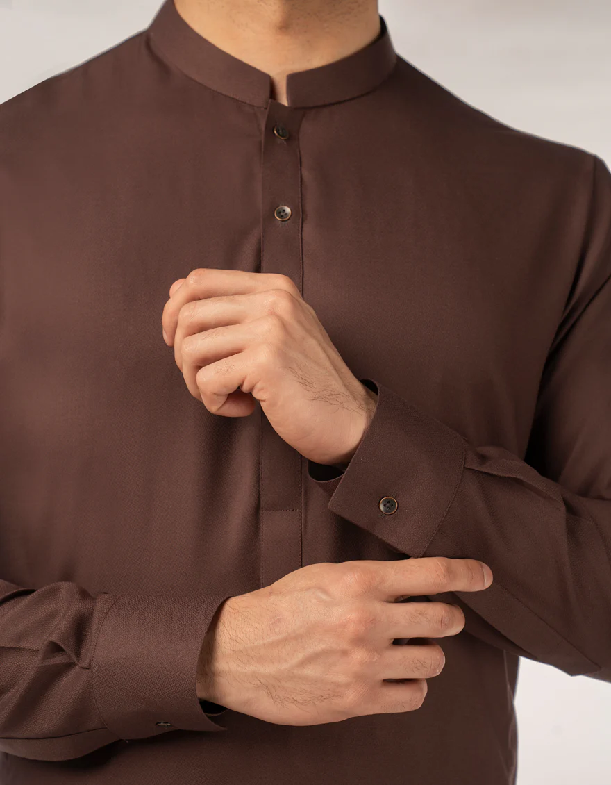 BROWN KURTA TROUSERS | JJKP-A-48504-AP/S26/JJ10551-PN - Image 3