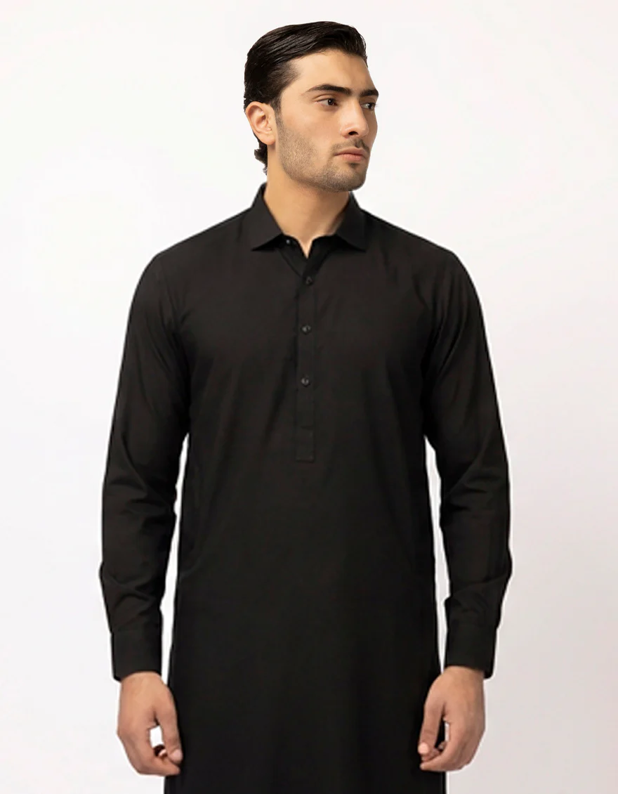 BLACK KURTA TROUSERS | JJKP-A-48506-R2-AP/S26/JJ10553-PN - Image 2