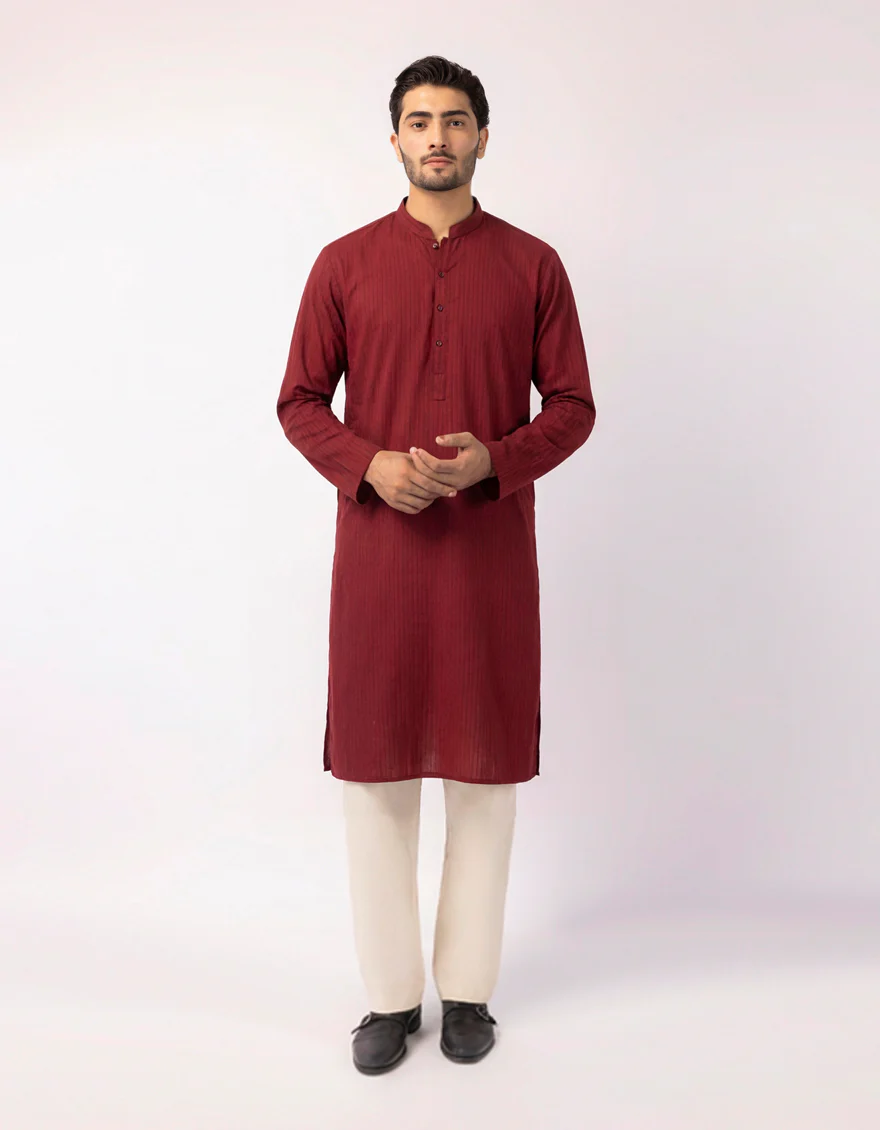 MAROON COTTON KURTA TROUSERS | JJKP-S-33899/S26/JJ10845-SF