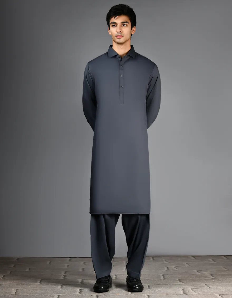 GREY BLENDED KAMEEZ SHALWAR | JJKS-A-30820-R40-AP/S26/JJ10552-PN