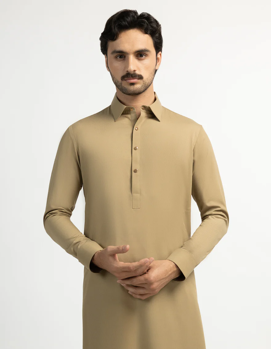 BROWN KAMEEZ SHALWAR | JJKS-A-47661/S26/JJ10664-CL - Image 2