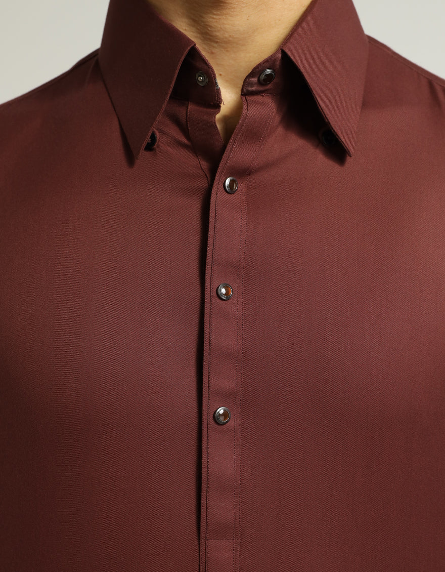 MAROON KAMEEZ SHALWAR | JJKS-A-48361/S26/JJ10869-FL - Image 3