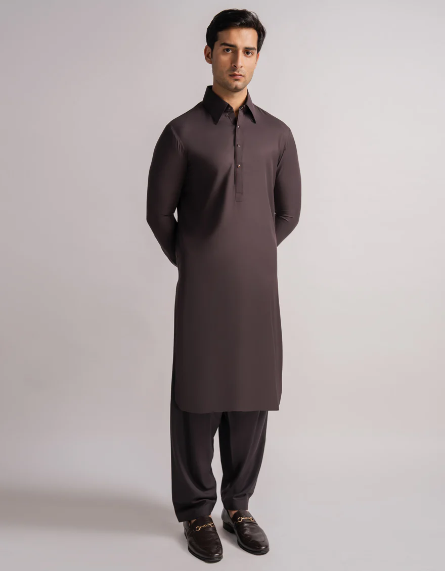 BROWN KAMEEZ SHALWAR | JJKS-A-48362/S26/JJ10869-FL