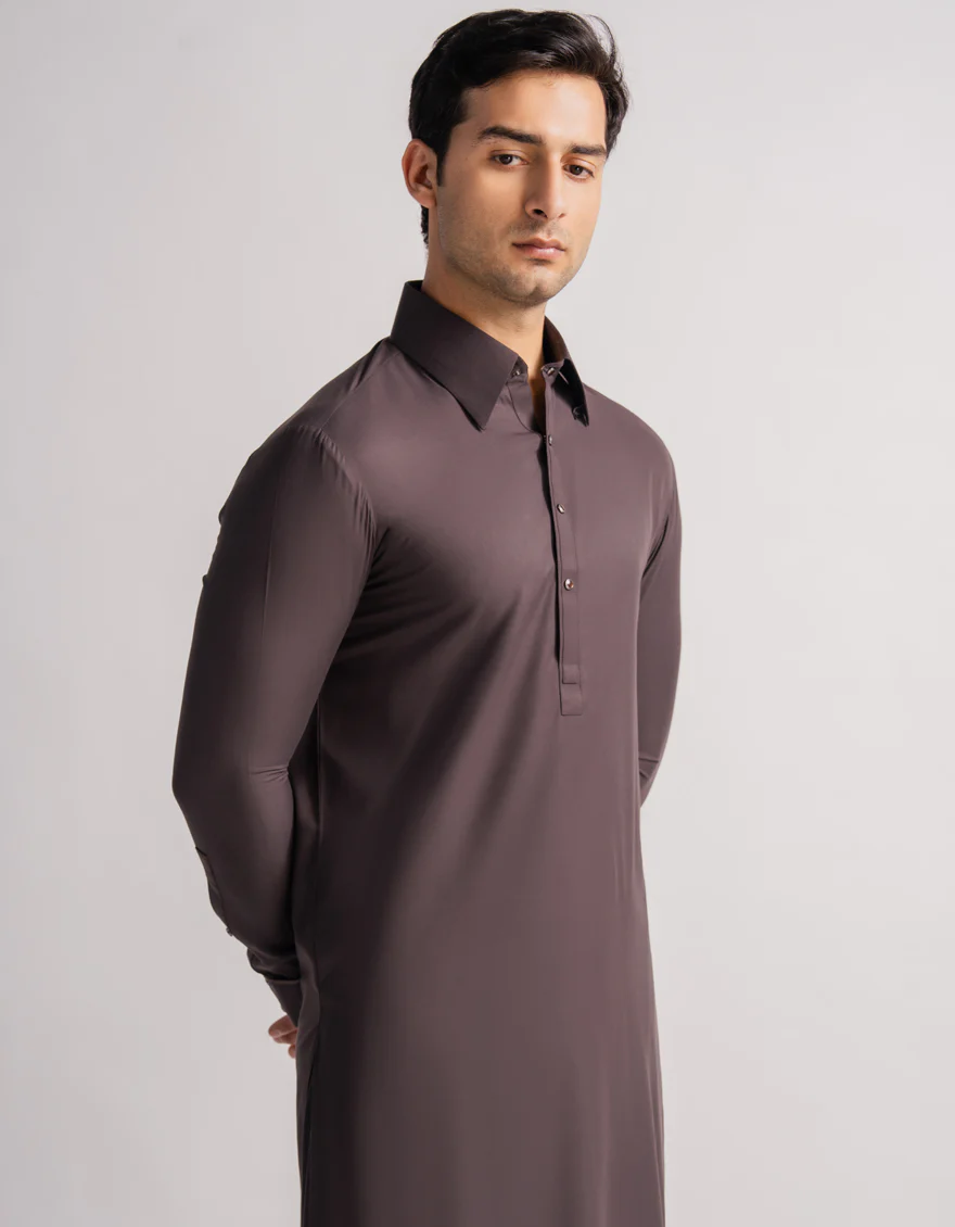 BROWN KAMEEZ SHALWAR | JJKS-A-48362/S26/JJ10869-FL - Image 2