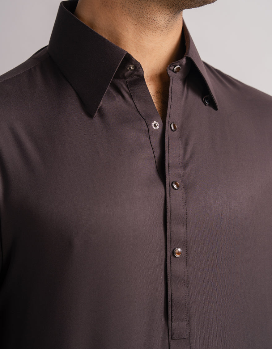 BROWN KAMEEZ SHALWAR | JJKS-A-48362/S26/JJ10869-FL - Image 3
