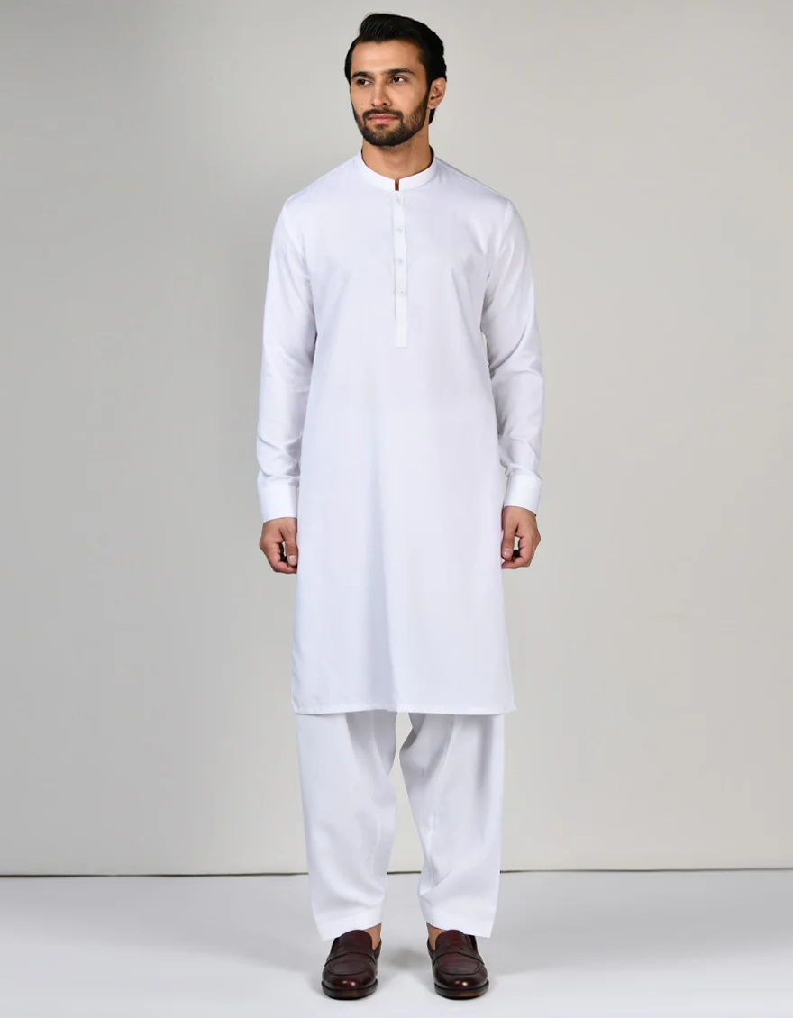 WHITE KAMEEZ SHALWAR | JJKS-A-49502/S26/JJ10573-PN