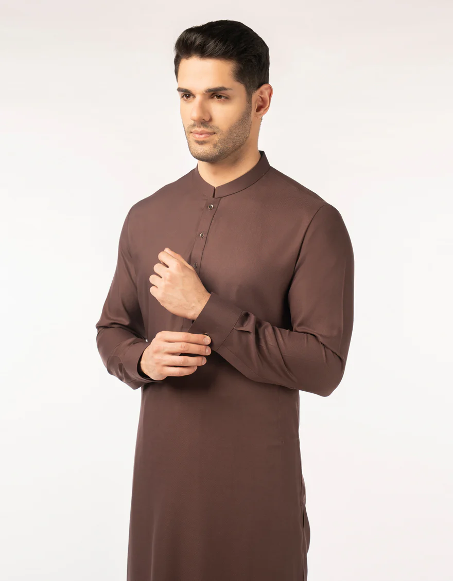 BROWN KAMEEZ SHALWAR | JJKS-A-49504/S26/JJ10551-PN - Image 2