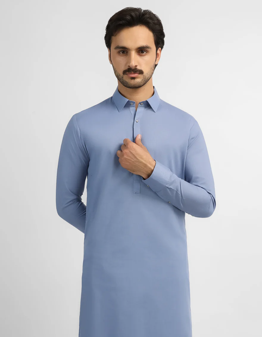 BLUE KAMEEZ SHALWAR | JJKS-A-60092/S26/JJ10763-PN - Image 2
