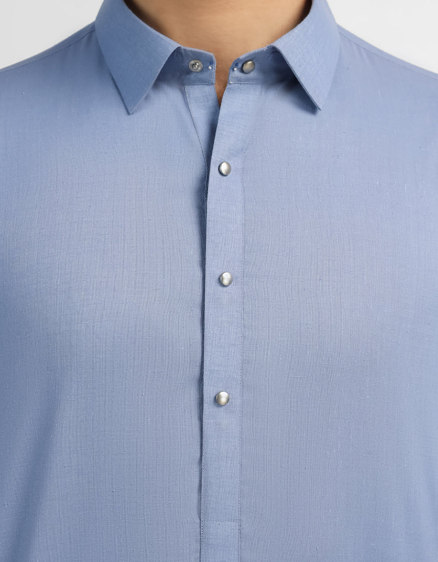 BLUE KAMEEZ SHALWAR | JJKS-A-60092/S26/JJ10763-PN - Image 3