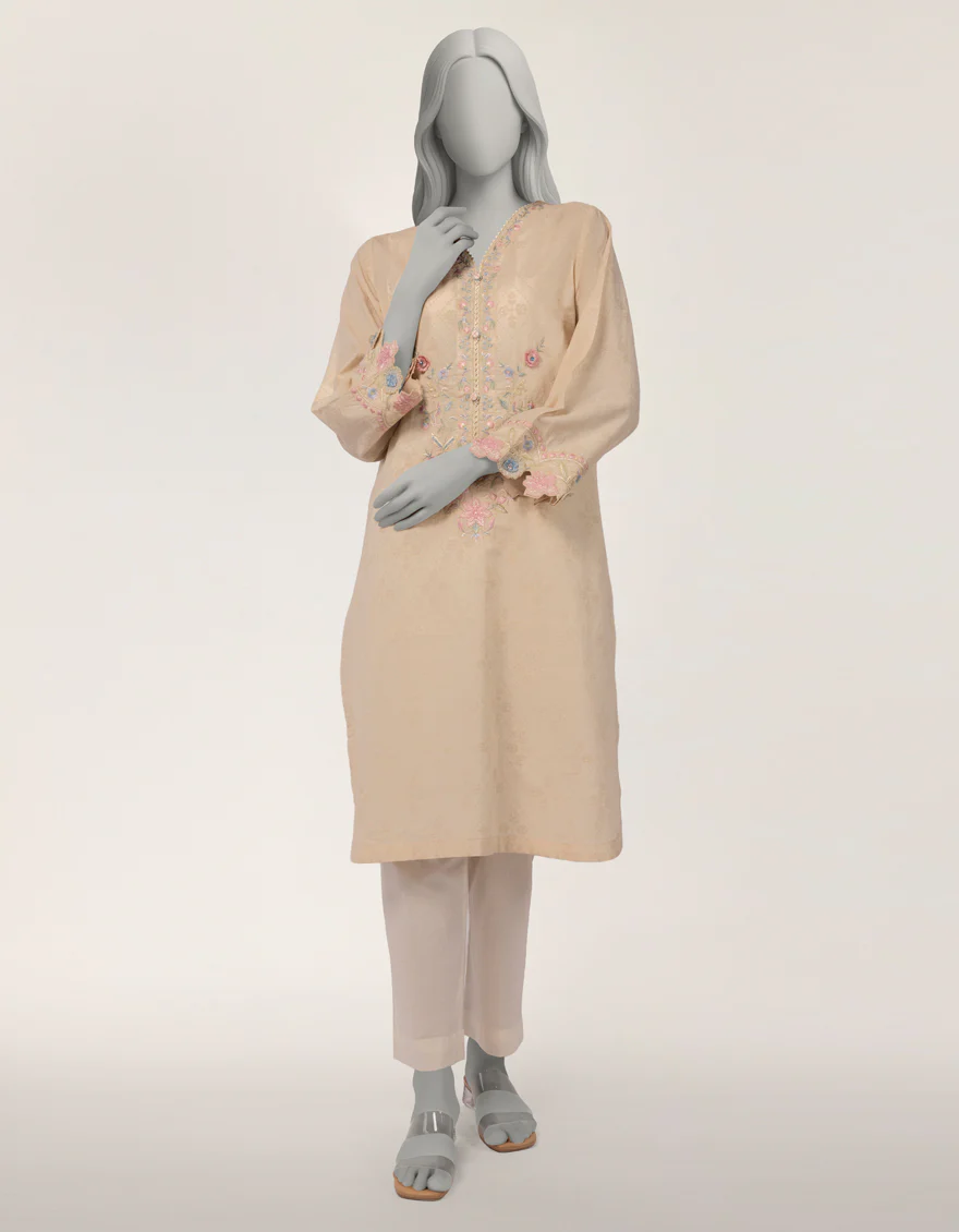 BEIGE DOBBY KURTI | JJLK-S-JSS-26-598 FB/ASSORTMENT-10