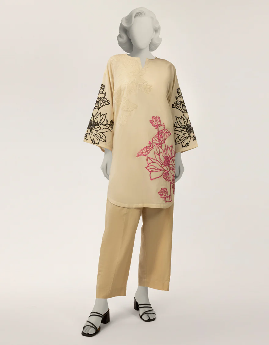 OFF WHITE LAWN KURTI | JJLK-S-JSS-26-639 FB/ASSORTMENT-26